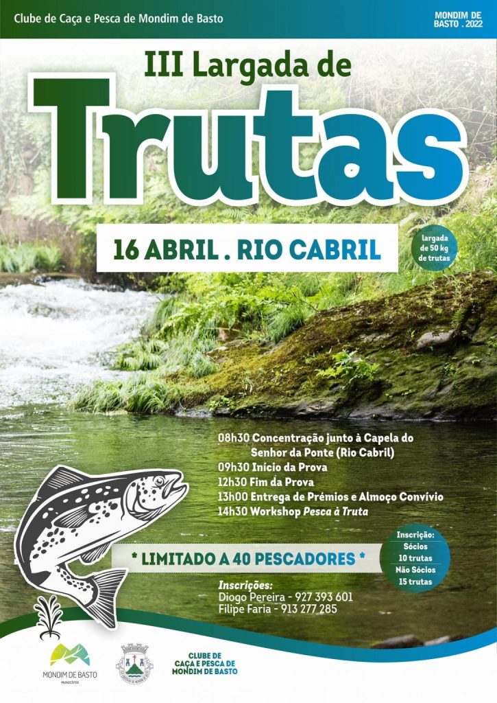 Uma atividade organizada pelo Clube de Caça e Pesca de Mondim de Basto, que conta com o Apoio da Junta de Freguesia de S. Cristóvão de Mondim de Basto.